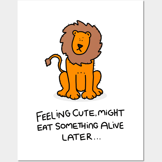 Grumpy Lion Wall Art by grumpyanimals